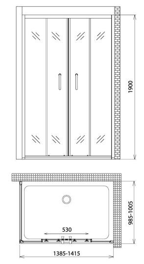 Душевой уголок Gemy Victoria S30192E-A100