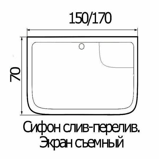 Душевой поддон River акр. ванна 150/70/50 Sena