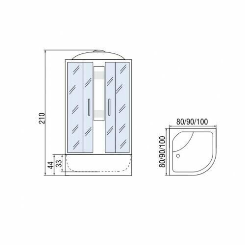 Душевая кабина Мономах 100/44 С МЗ