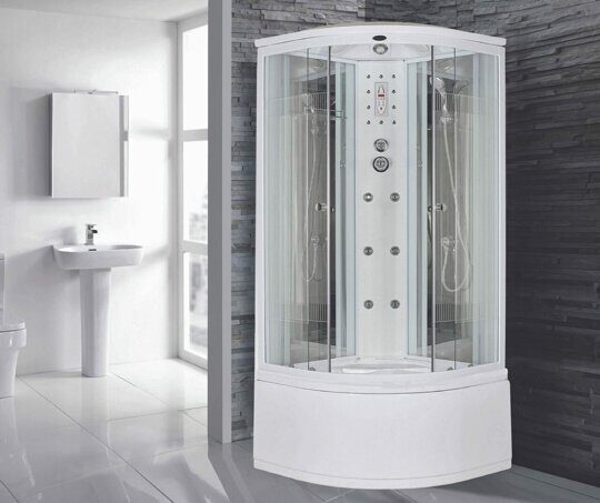 Душевая кабина Niagara NG-708-01N (900х900х2200) высокий поддон(48см) стекло ПОЛОСАТОЕ 4 места
