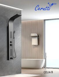 Душевая панель Cerutti SPA CELIA B CT10401, цвет черный