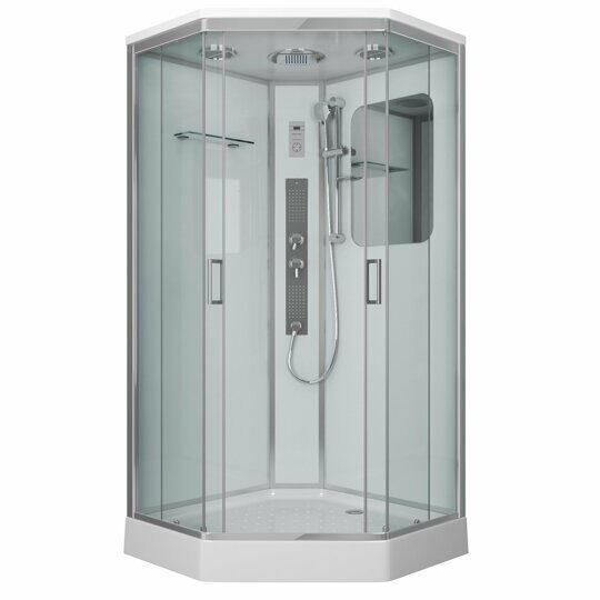 Душевая кабина Niagara NG-6001-01GD (900х900х2200) низкий поддон(16 см) стекло ПРОЗРАЧНОЕ, 4 места